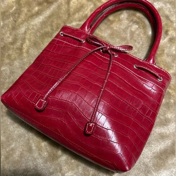 Womens Amanda Smith "Ruby Red" Faux Leather Handbag - Picture 6 of 16